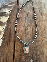 Load image into Gallery viewer, Orange Spiny Locket Pendant
