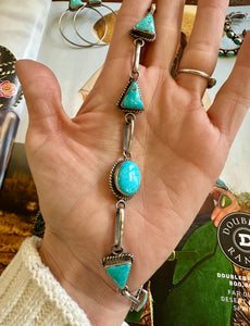 5 Stone Kingman Turquoise Necklace