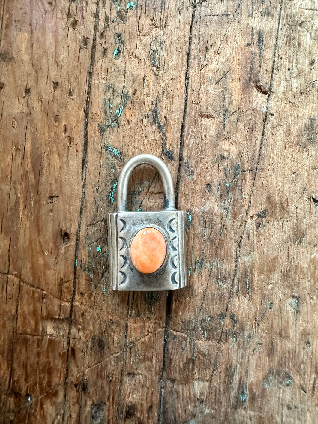 Orange Spiny Locket Pendant